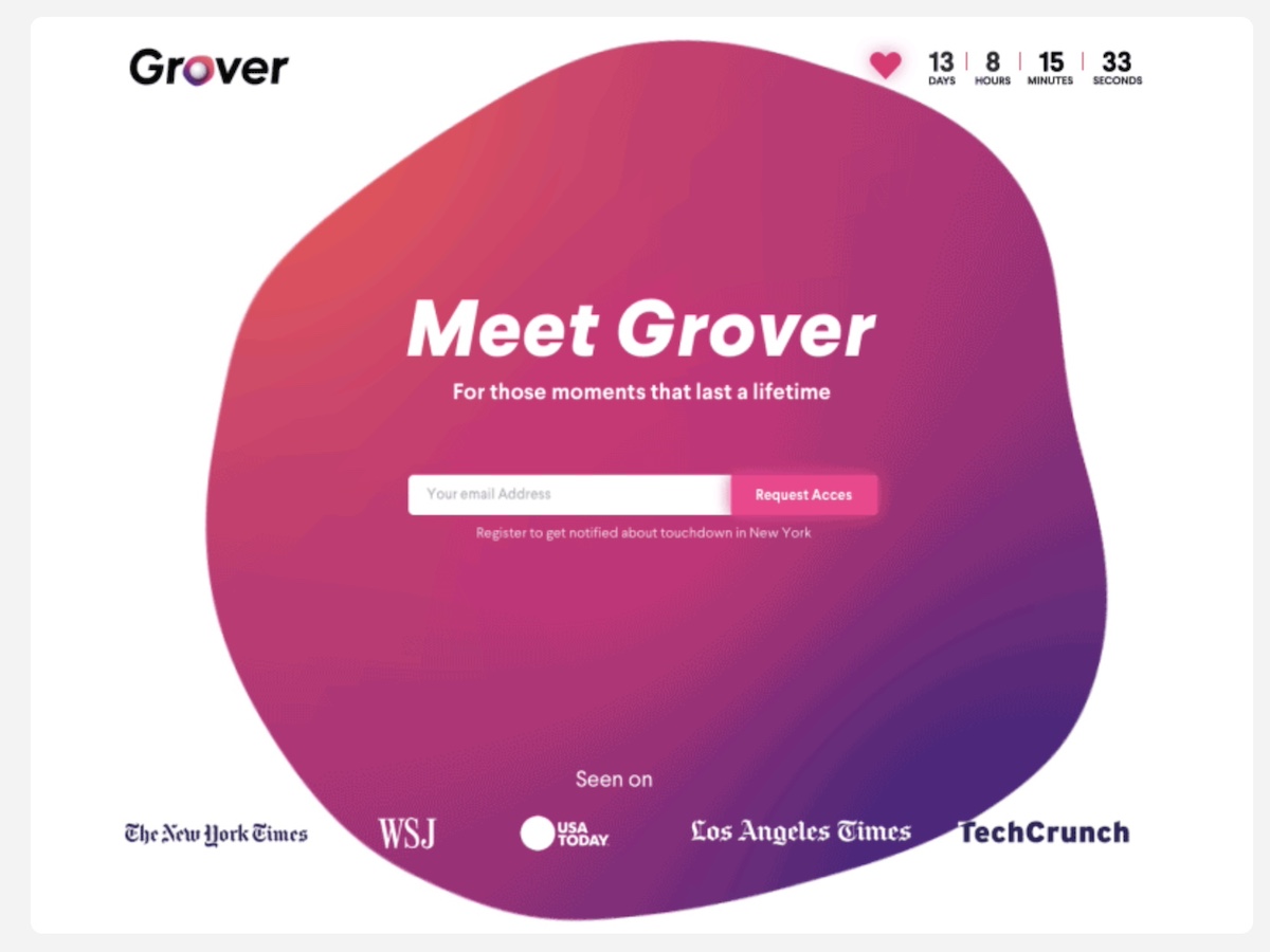 Coming soon page example with social proof