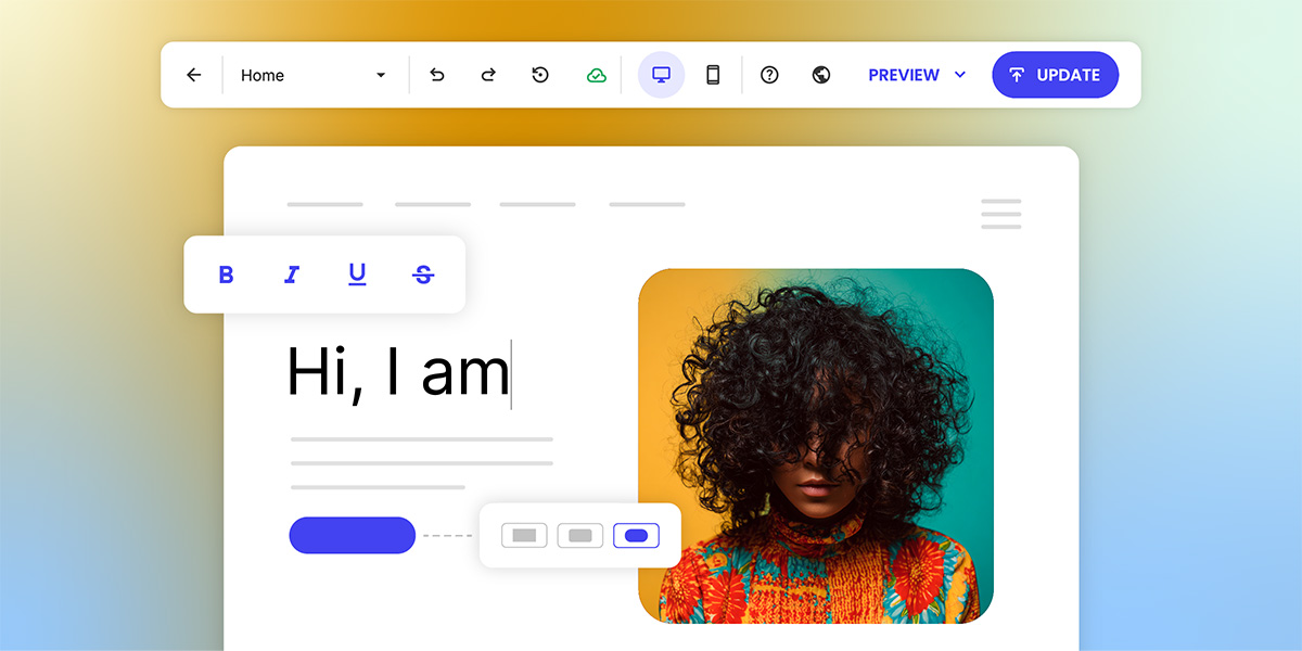 abstract of a personal website