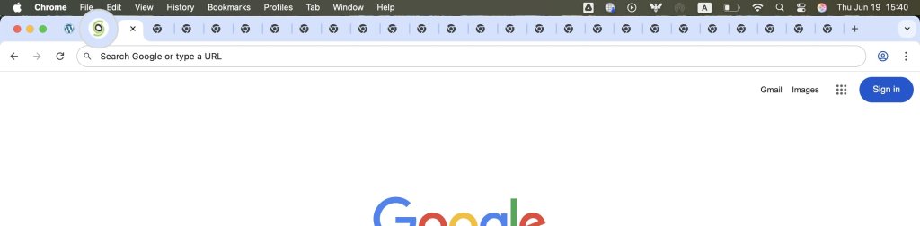 Multiple tabs displaying only favicons