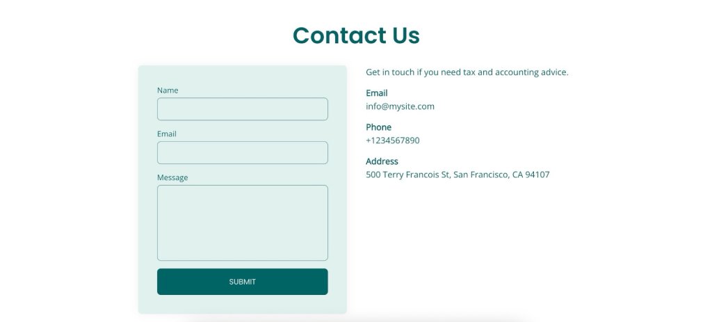 A Contact Us page with a minimalist and clean design, featuring simple navigation and essential contact information without unnecessary clutter.