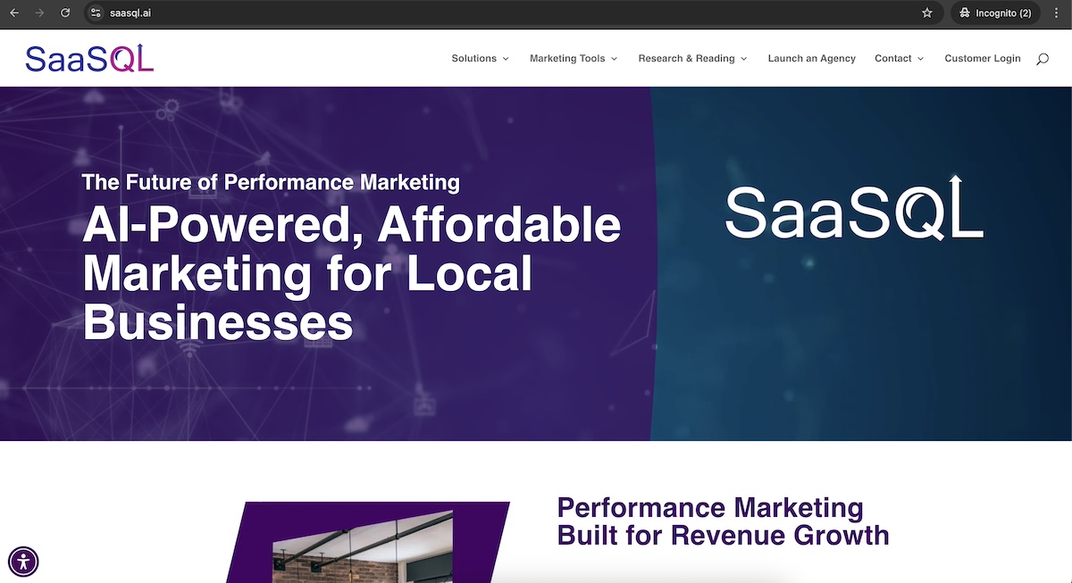 example website with a .ai domain extension