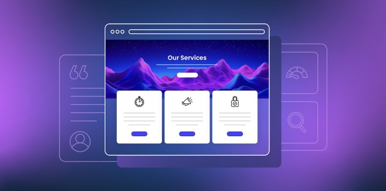 abstract of a website service page