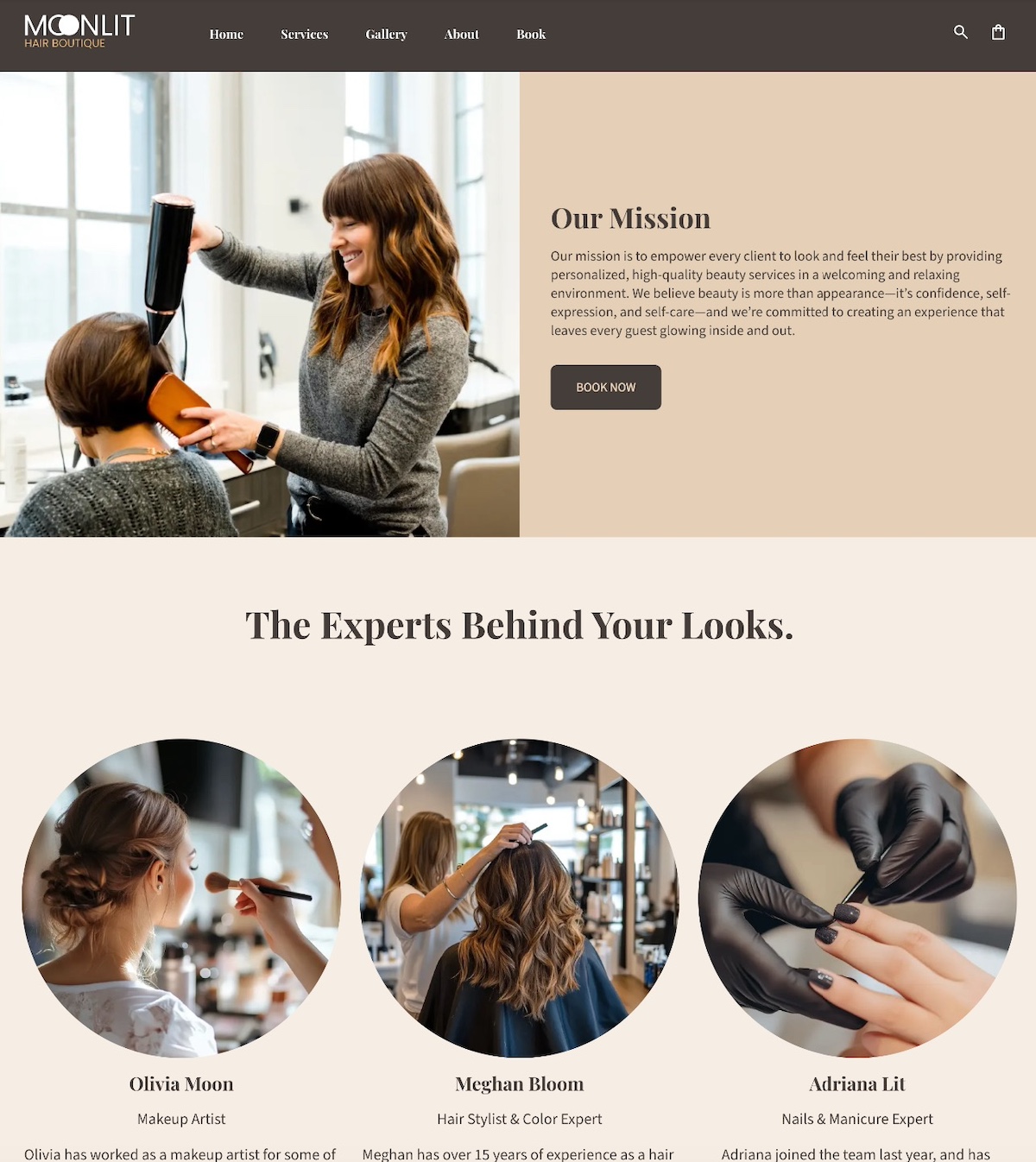 Example of an about page