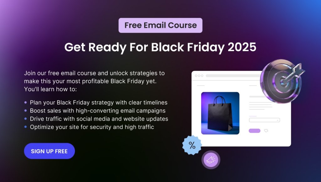 Sign up for free Black Friday email marketing course from SiteGround