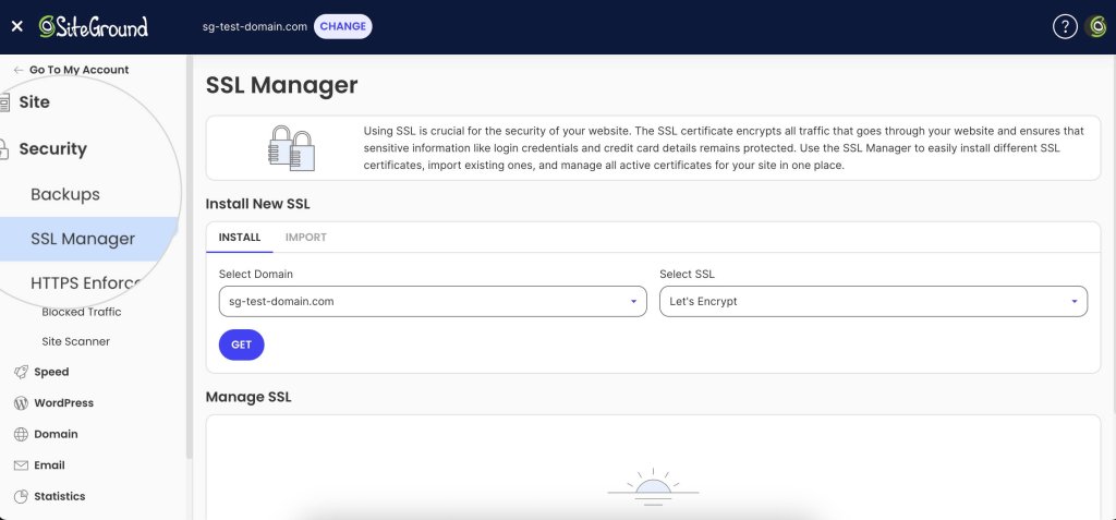 example of installing an ssl certificate to your website