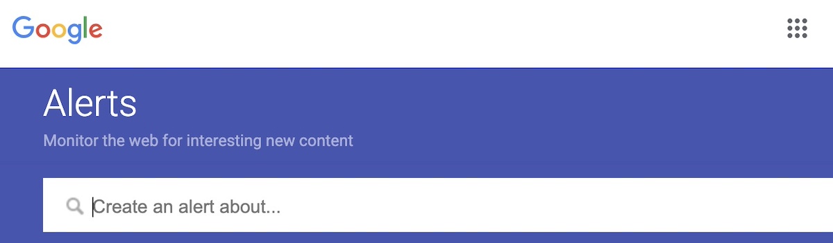 Example of setting up alerts to avoid domain squatting