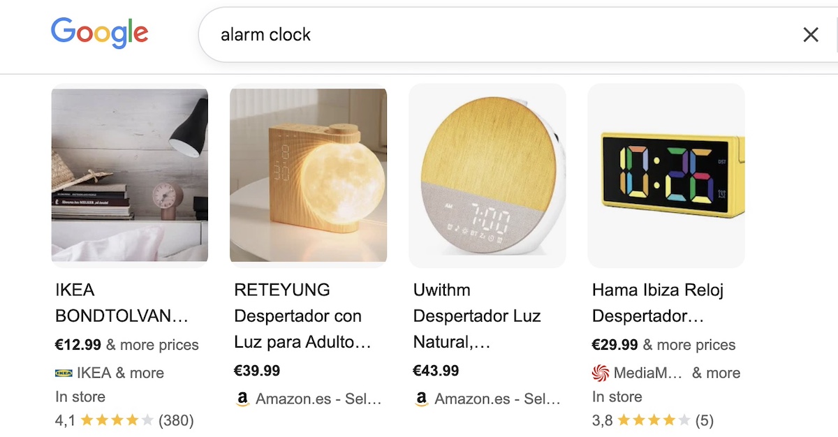 Example of how product schema markup helps your products show up in search