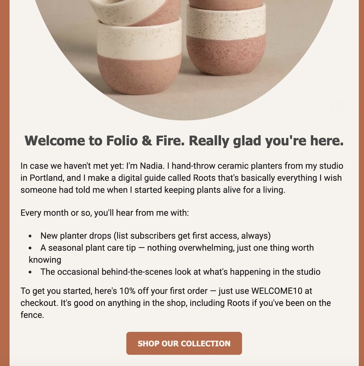 Example of the fourth p in the marketing mix about promotion via an email marketing message