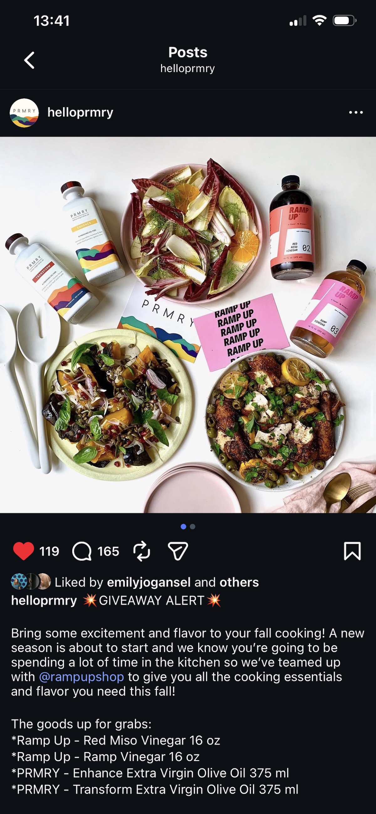 example of an instagram post with a co-branded partnership