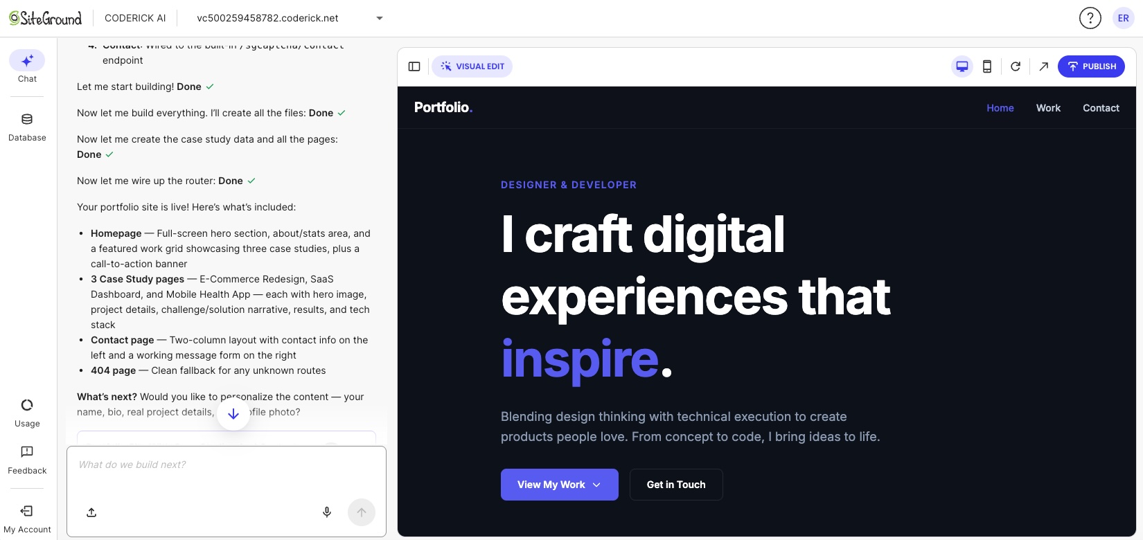 Erick Acode Build a Website Without Claude Code Using Coderick AI- SiteGround Academy