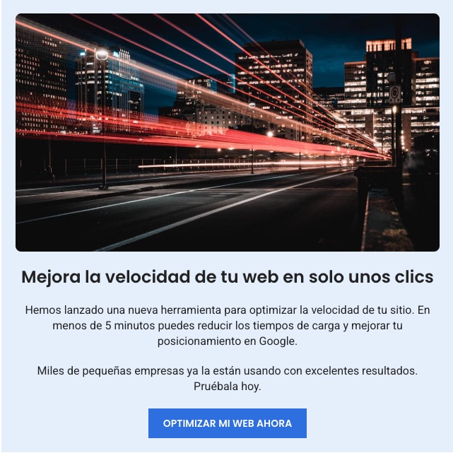 Imagen de un correo en el que se muestra un ejemplo de la estructura de mensaje 4C