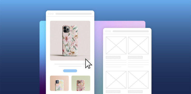 Ilustración de una maqueta de landing page
