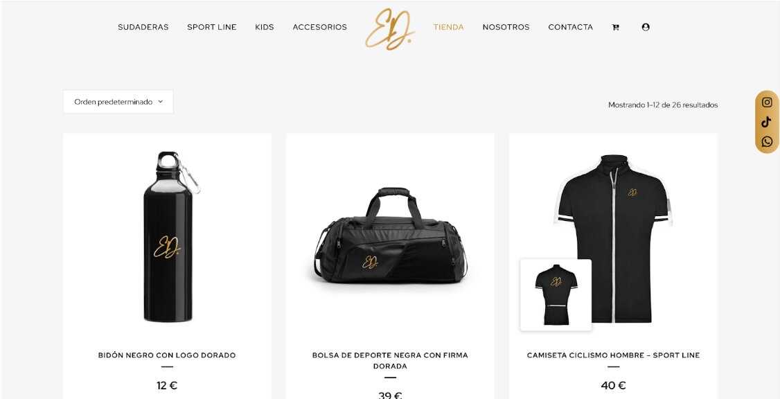 Captura de pantalla de la parte inferior de la pagina web de Edsportline