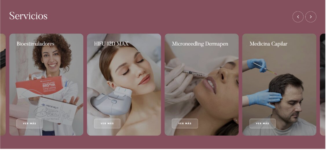 Captura de pantalla de la parte inferior de la pagina web de Rustica Beau