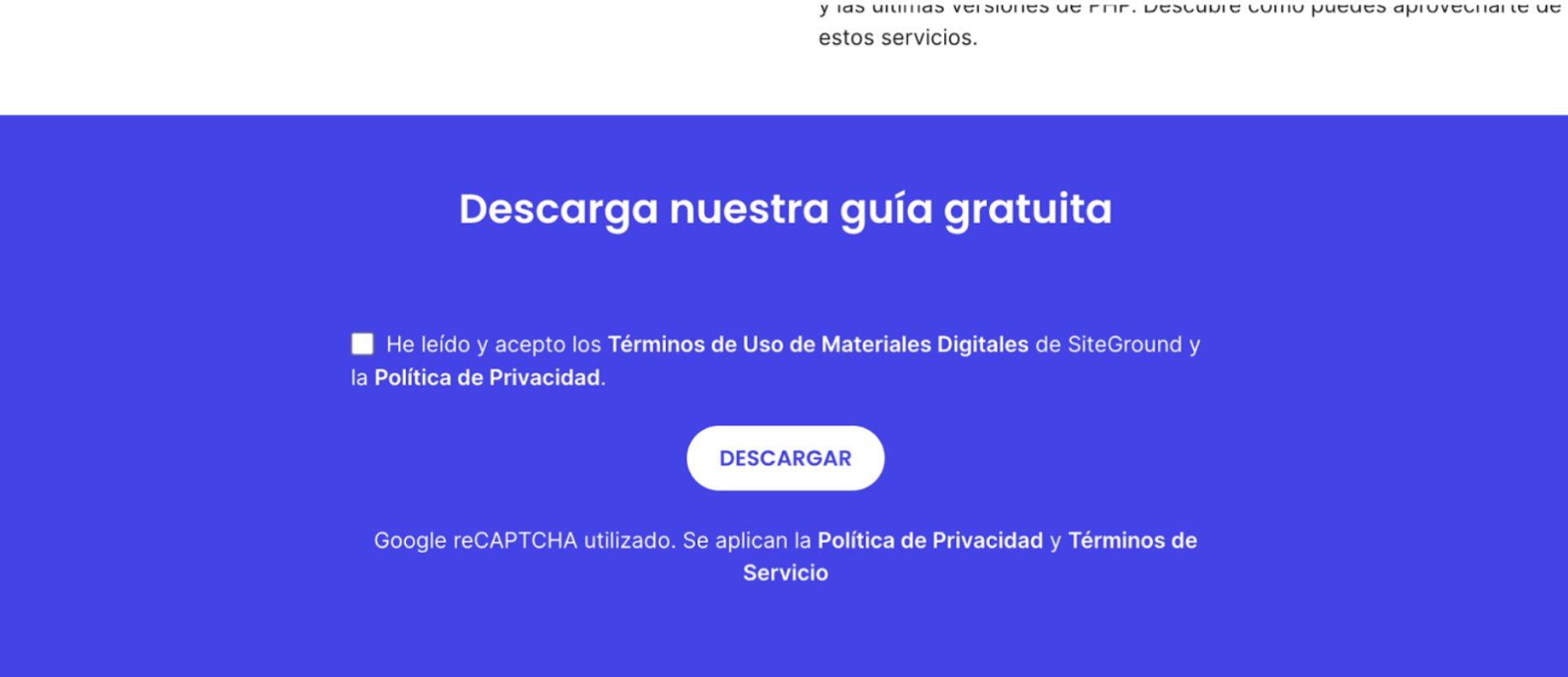 Captura de pantalla de un ejemplo de descargable