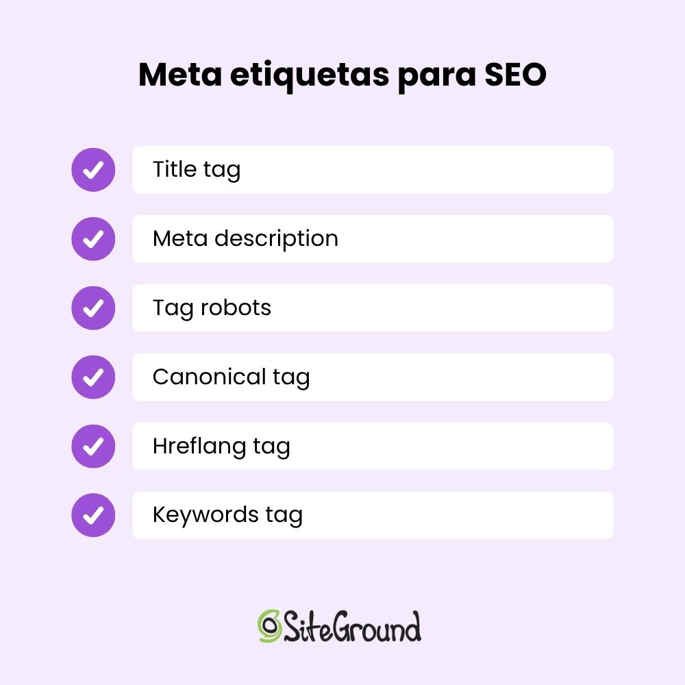 Ilustración de Principales meta etiquetas SEO