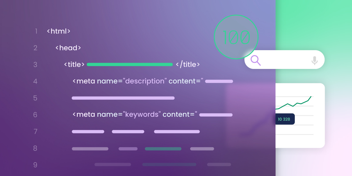 Ilustración de una Interfaz de código y SEO