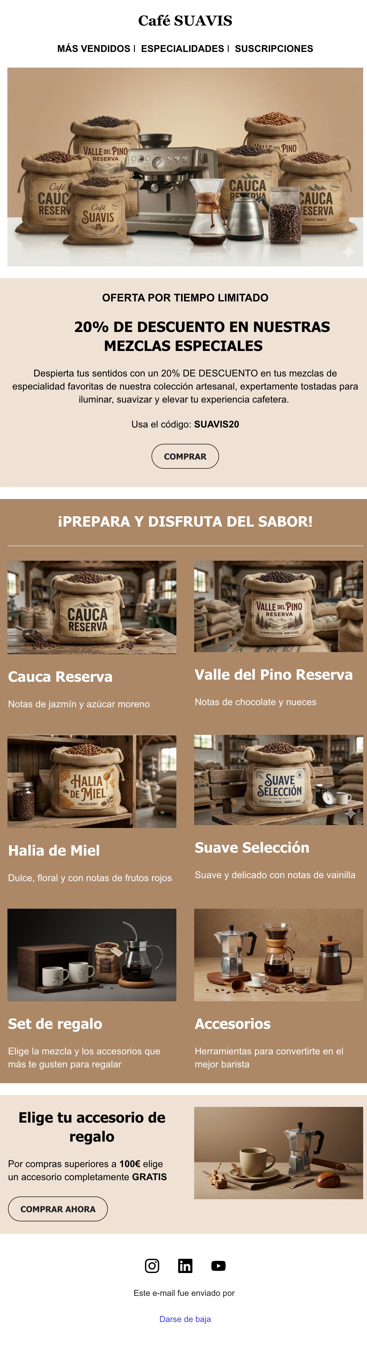 Ejemplo correo de ofertas