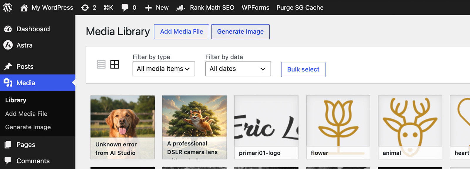 Captura de Media Library