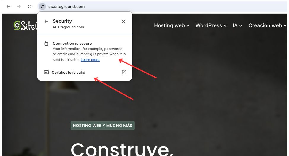 ilustracion de una web con sus certificados ssl