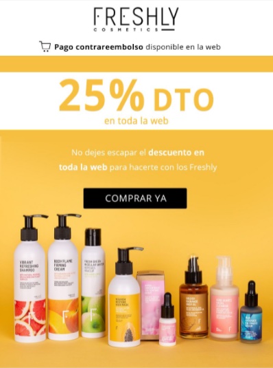 Captura de newsletter promocional