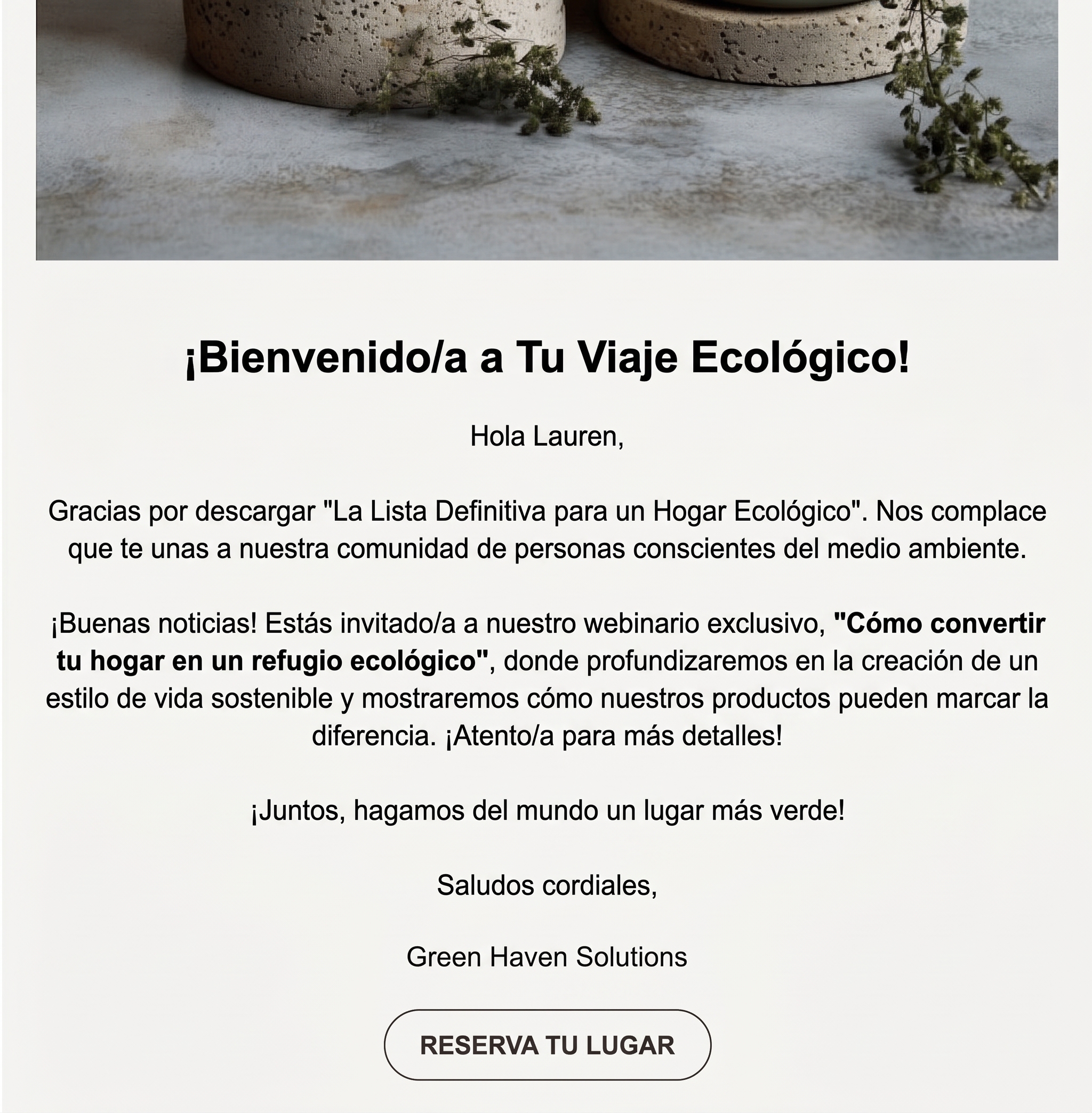 Captura email personalizado